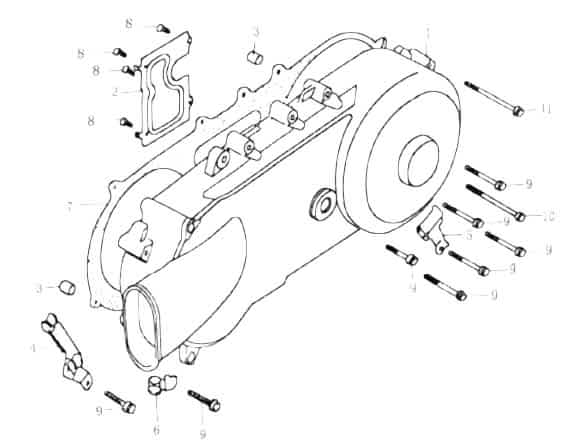 Сборка двигателя 150 кубового китайского скутера