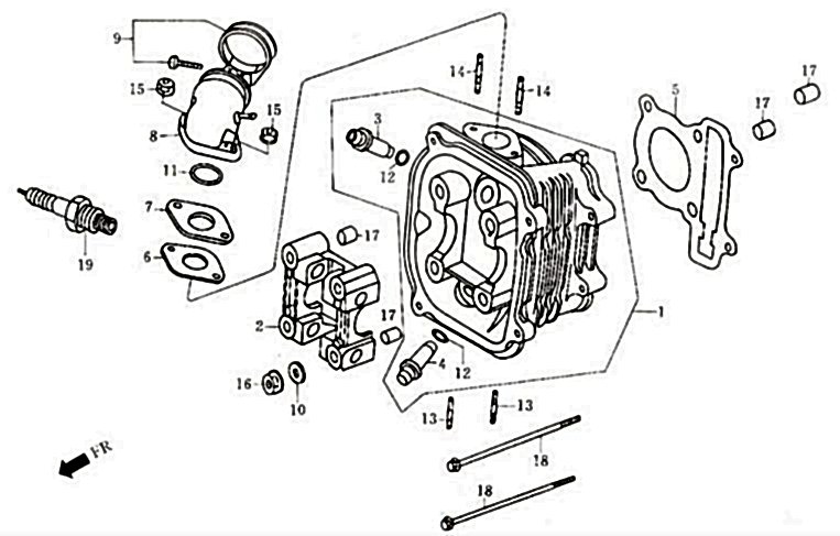 Сборка двигателя 150 кубового китайского скутера